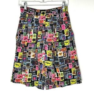 Vintage Ann Taylor Studio Silk Pleated Shorts Postage Stamp Lined 6 (26” Waist)